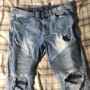 “Worn” look PacSun ribbed skinny jeans